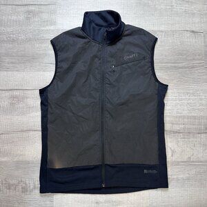 Craft Lumen SubZ Body Warmer Men's Size Medium Running Vest Black Reflective